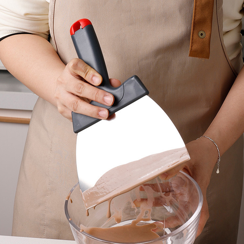 Kitchen Appliances Gift - Paslanmaz Çelik Hamur Kazıyıcı Kaplama Spatula