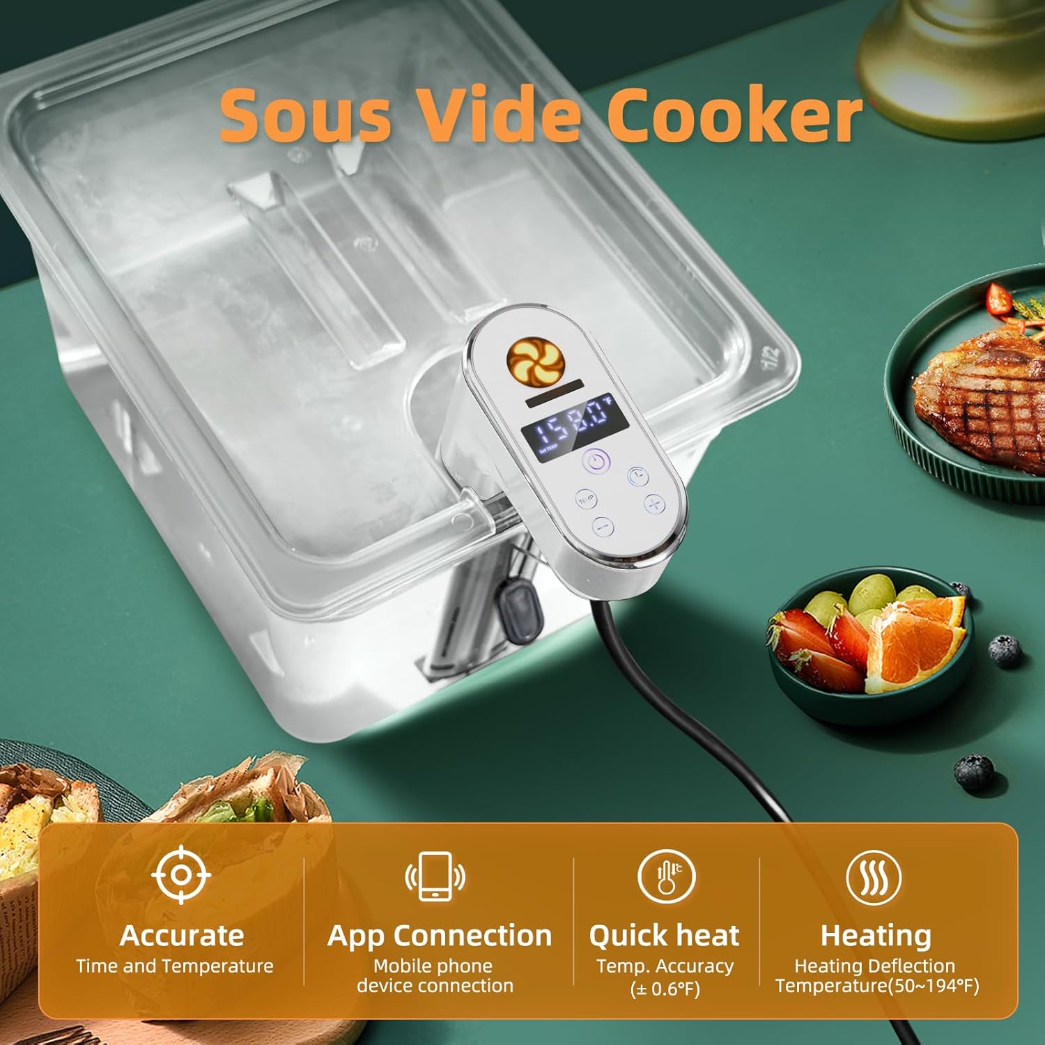 1300W WiFi Akıllı Sous Vide Pi - Sous Vide Immersion incelemesi ve fiyatı